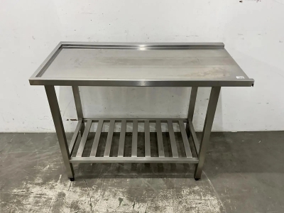 Inox miza z robom 120x60 cm