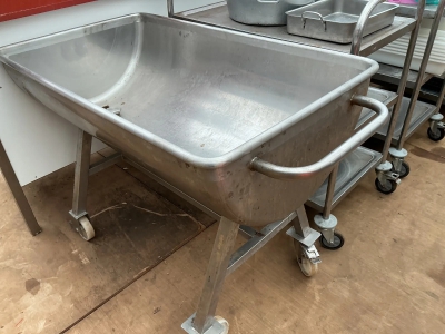 Inox voziček 150 lit. / rabljen 
